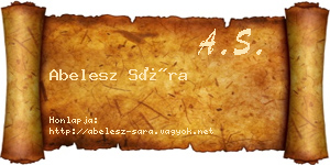 Abelesz Sára névjegykártya